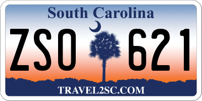 SC license plate ZSO621