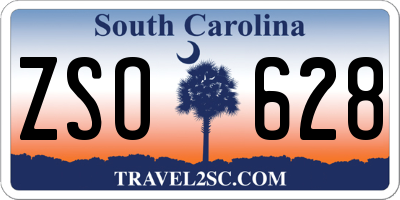 SC license plate ZSO628