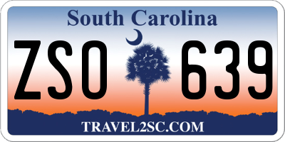 SC license plate ZSO639