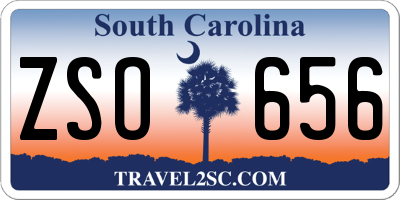 SC license plate ZSO656
