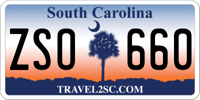 SC license plate ZSO660