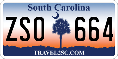 SC license plate ZSO664