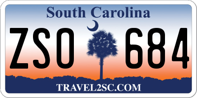 SC license plate ZSO684