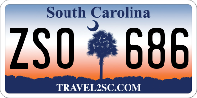 SC license plate ZSO686