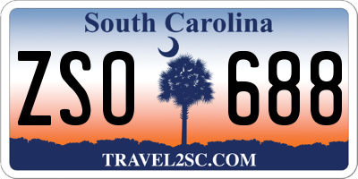 SC license plate ZSO688