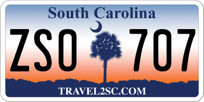 SC license plate ZSO707