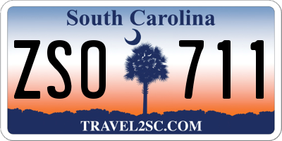 SC license plate ZSO711