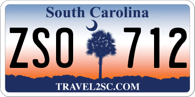 SC license plate ZSO712