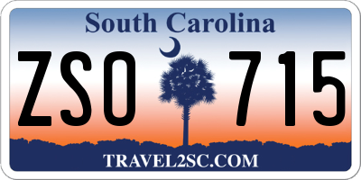 SC license plate ZSO715