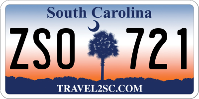 SC license plate ZSO721