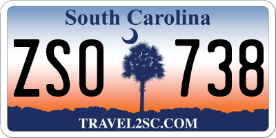SC license plate ZSO738