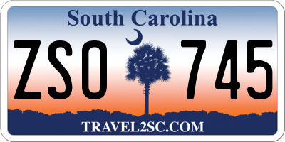 SC license plate ZSO745