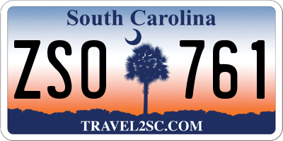 SC license plate ZSO761