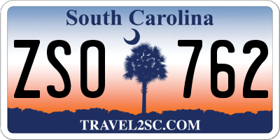 SC license plate ZSO762