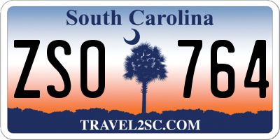 SC license plate ZSO764