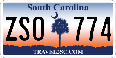 SC license plate ZSO774
