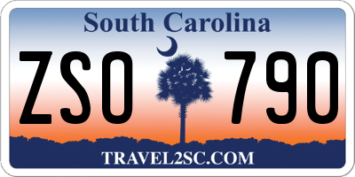 SC license plate ZSO790