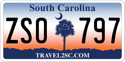 SC license plate ZSO797