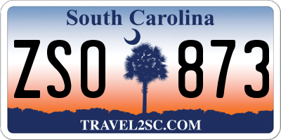 SC license plate ZSO873