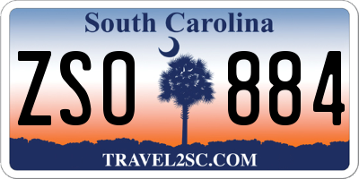 SC license plate ZSO884