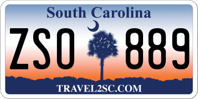 SC license plate ZSO889