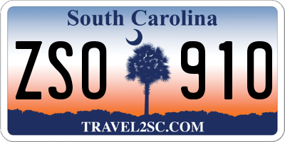 SC license plate ZSO910