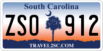 SC license plate ZSO912