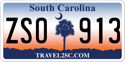 SC license plate ZSO913