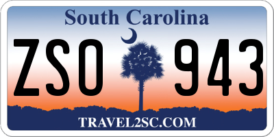 SC license plate ZSO943