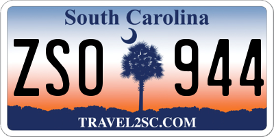 SC license plate ZSO944