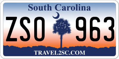 SC license plate ZSO963