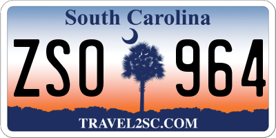 SC license plate ZSO964