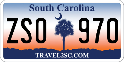 SC license plate ZSO970