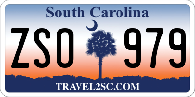 SC license plate ZSO979