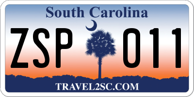 SC license plate ZSP011