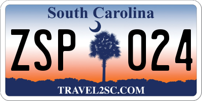 SC license plate ZSP024