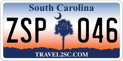 SC license plate ZSP046