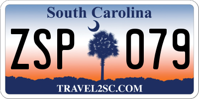 SC license plate ZSP079