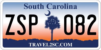 SC license plate ZSP082