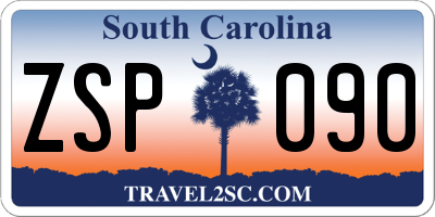 SC license plate ZSP090