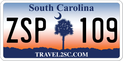 SC license plate ZSP109