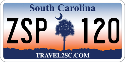 SC license plate ZSP120