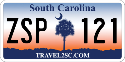 SC license plate ZSP121