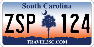 SC license plate ZSP124