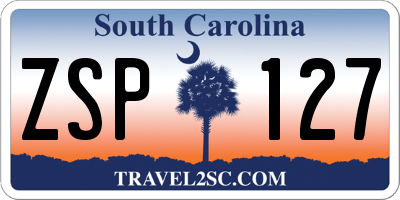 SC license plate ZSP127