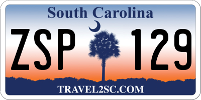 SC license plate ZSP129