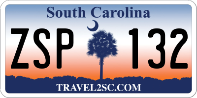 SC license plate ZSP132