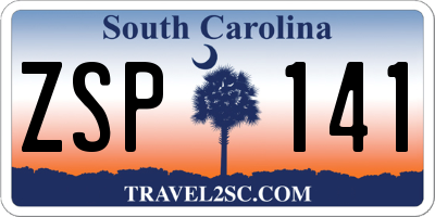 SC license plate ZSP141