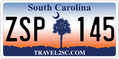 SC license plate ZSP145