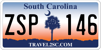 SC license plate ZSP146
